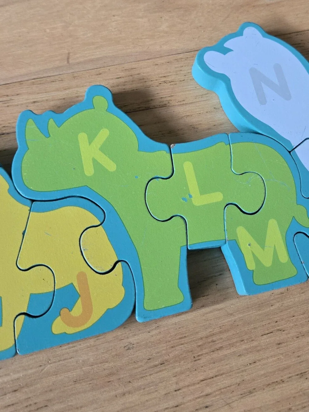Hape Wooden Animal Parade Building Blocks Alphabet Puzzle and Playset